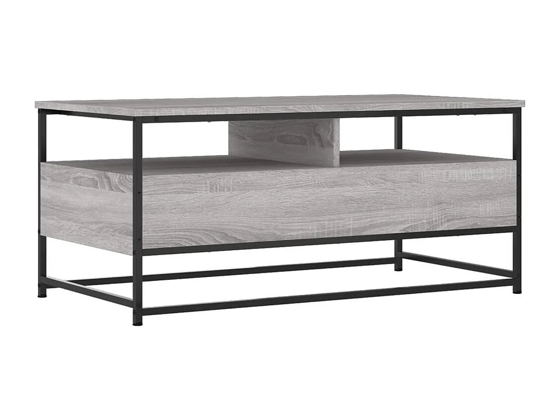 Table basse sonoma gris 100x51x45 cm bois d'ingénierie