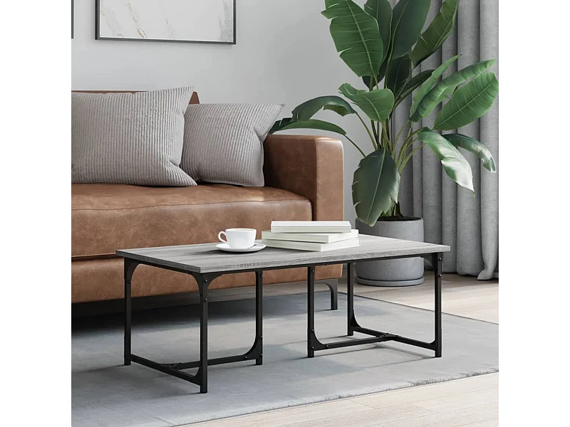 Table basse Sonoma gris 90x50x35 cm Bois d'ingénierie