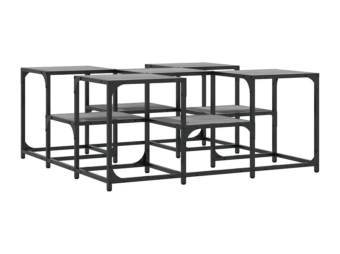 Tavolino da Salotto Grigio Sonoma 91x91x40 cm Legno Multistrato