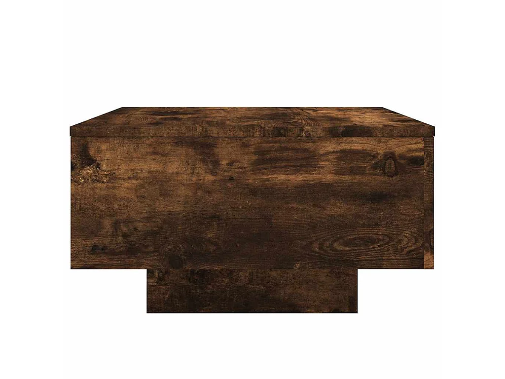 Table basse chêne fumé 55x55x31 cm bois d'ingénierie