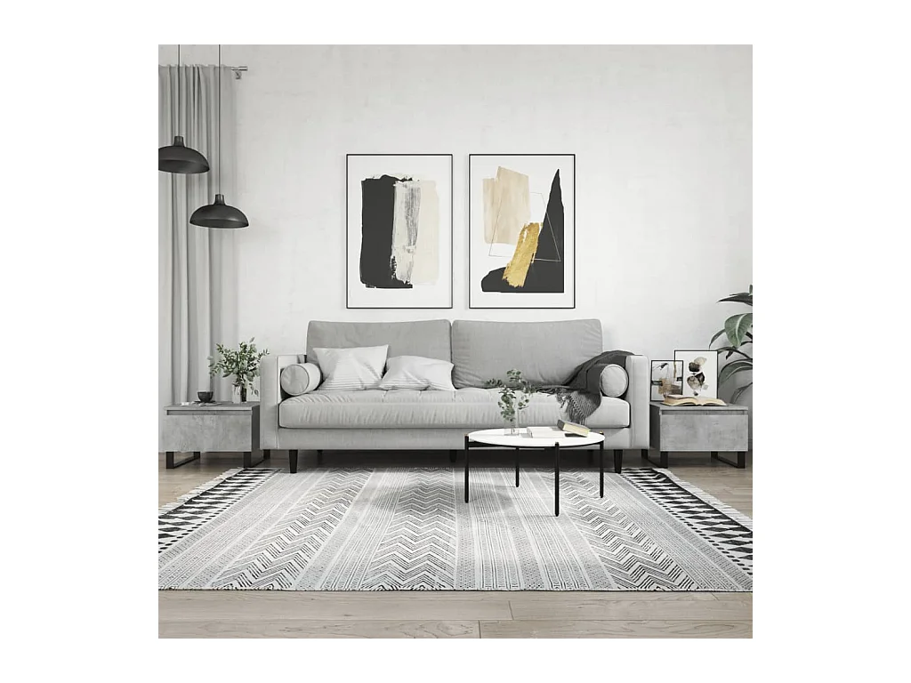 Couchtische 2 Stk. Betongrau 50x46x35 cm Holzwerkstoff