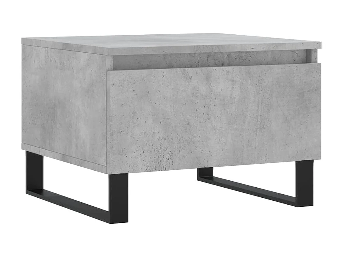 Salontafels 2 st 50x46x35 cm bewerkt hout betongrijs