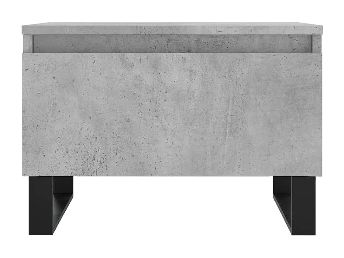 Salontafels 2 st 50x46x35 cm bewerkt hout betongrijs