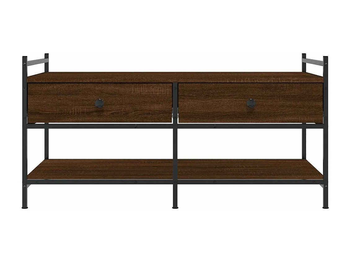 Couchtisch Braun Eichen-Optik 99x50x50 cm Holzwerkstoff