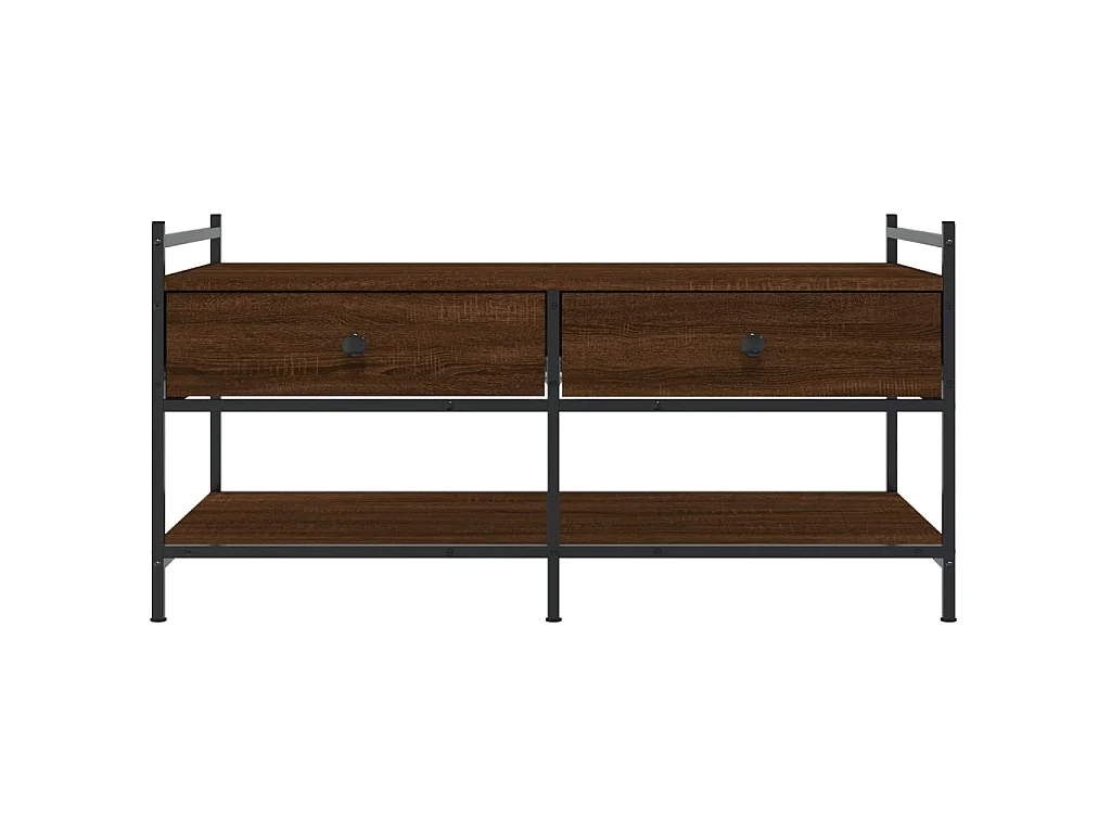 Tavolino da Salotto Rovere Marrone 99x50x50cm Legno Multistrato