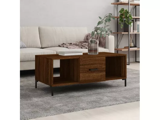 Kauf Unique Couchtisch Braun Eichen-Optik 102x50x40 cm Holzwerkstoff