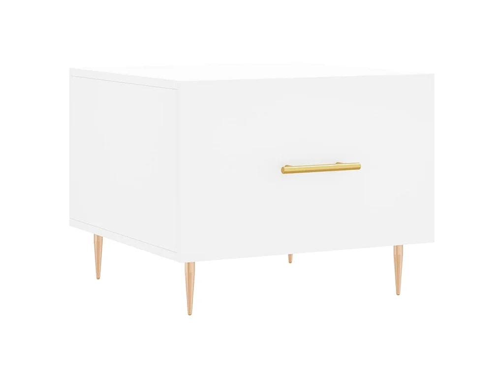 Tables basses 2 pcs blanc 50x50x40 cm bois d'ingénierie