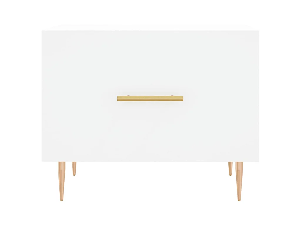 Tables basses 2 pcs blanc 50x50x40 cm bois d'ingénierie