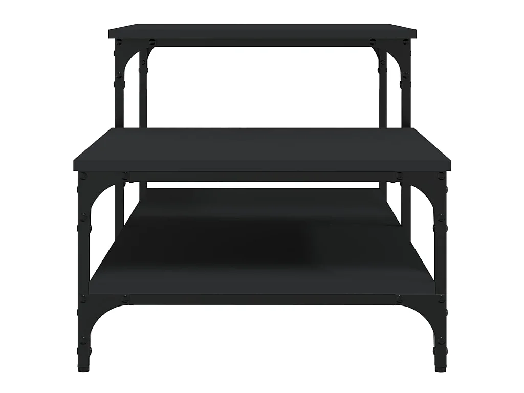 Table basse noir 100x50,5x45 cm bois d'ingénierie