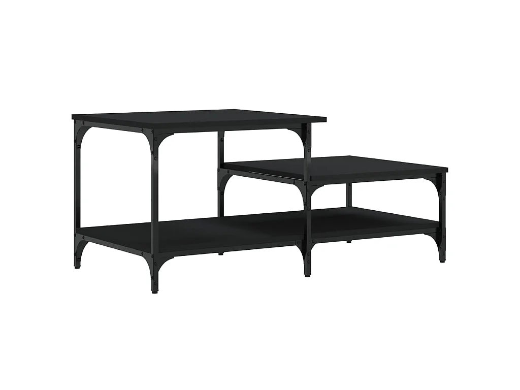 Table basse noir 100x50,5x45 cm bois d'ingénierie