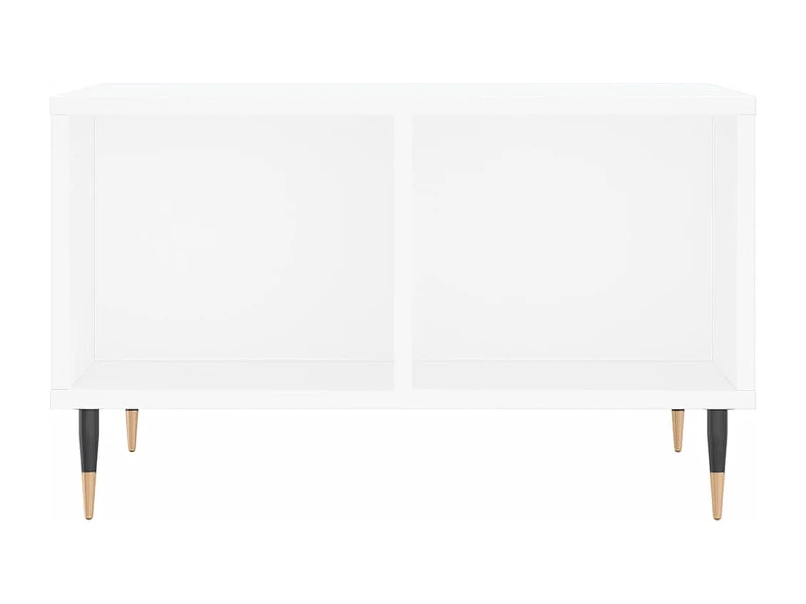 Tavolino da Salotto Bianco 60x50x36,5 cm in Legno Multistrato