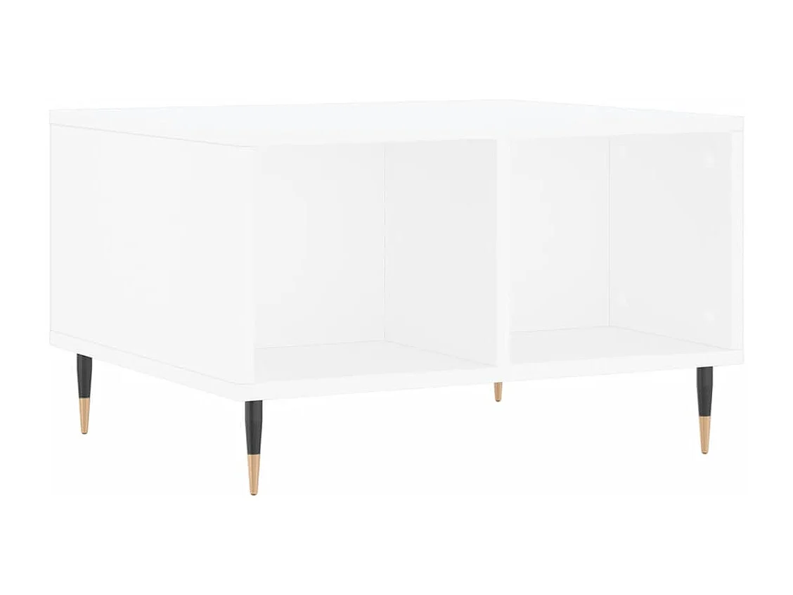 Tavolino da Salotto Bianco 60x50x36,5 cm in Legno Multistrato