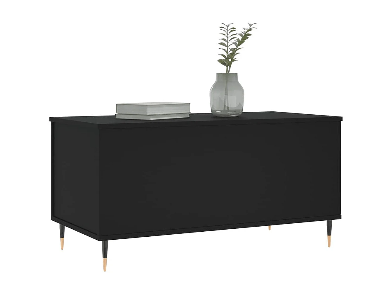 Salontafel 90x44,5x45 cm bewerkt hout zwart