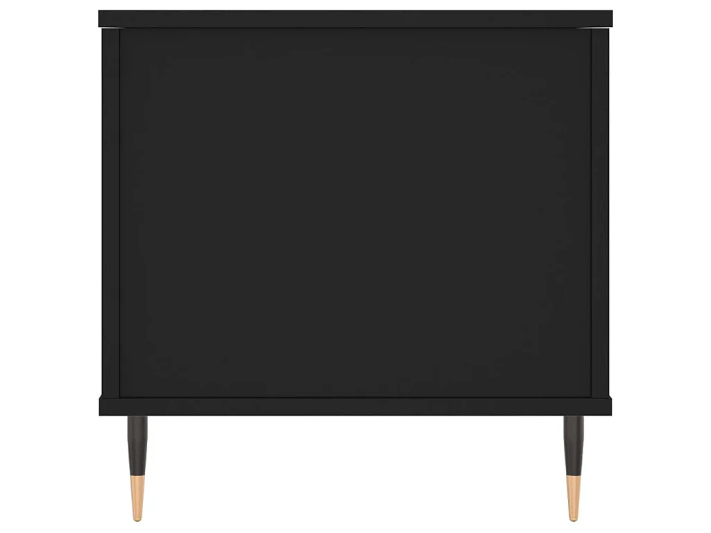 Tavolino da Salotto Nero 90x44,5x45 cm in Legno Multistrato