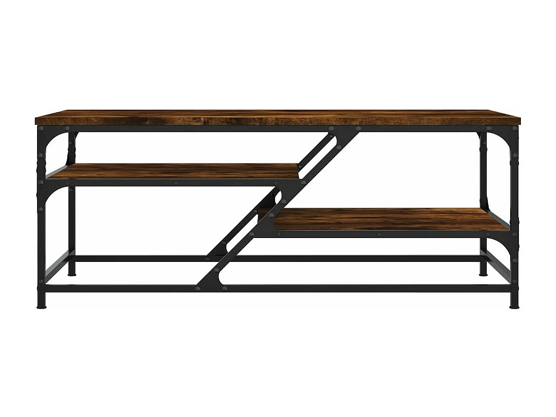 Salontafel 100x49x40 cm bewerkt hout gerookt eikenkleurig