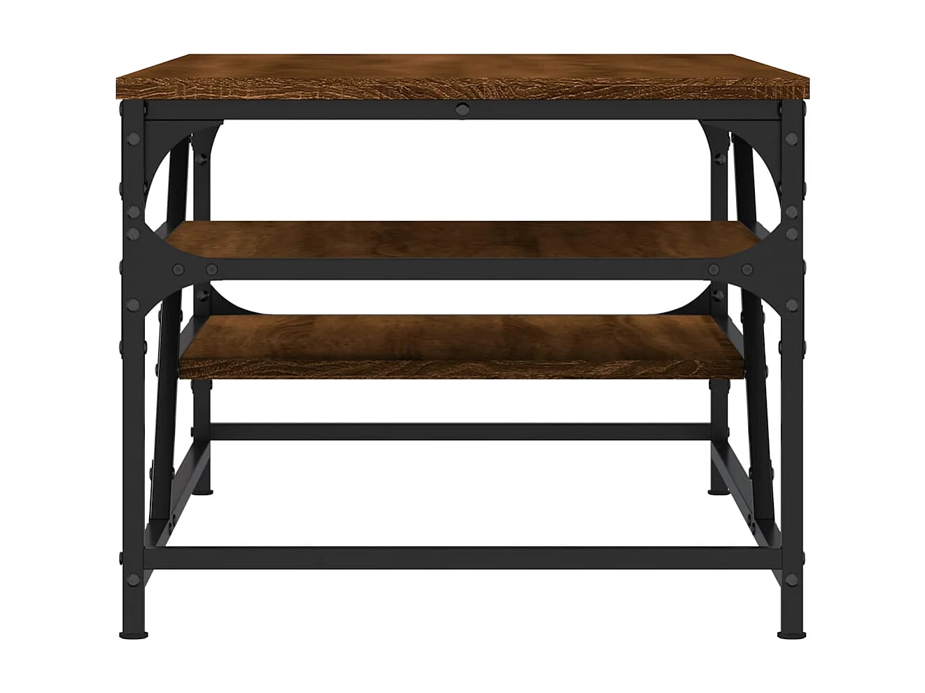 Salontafel 100x49x40 cm bewerkt hout gerookt eikenkleurig