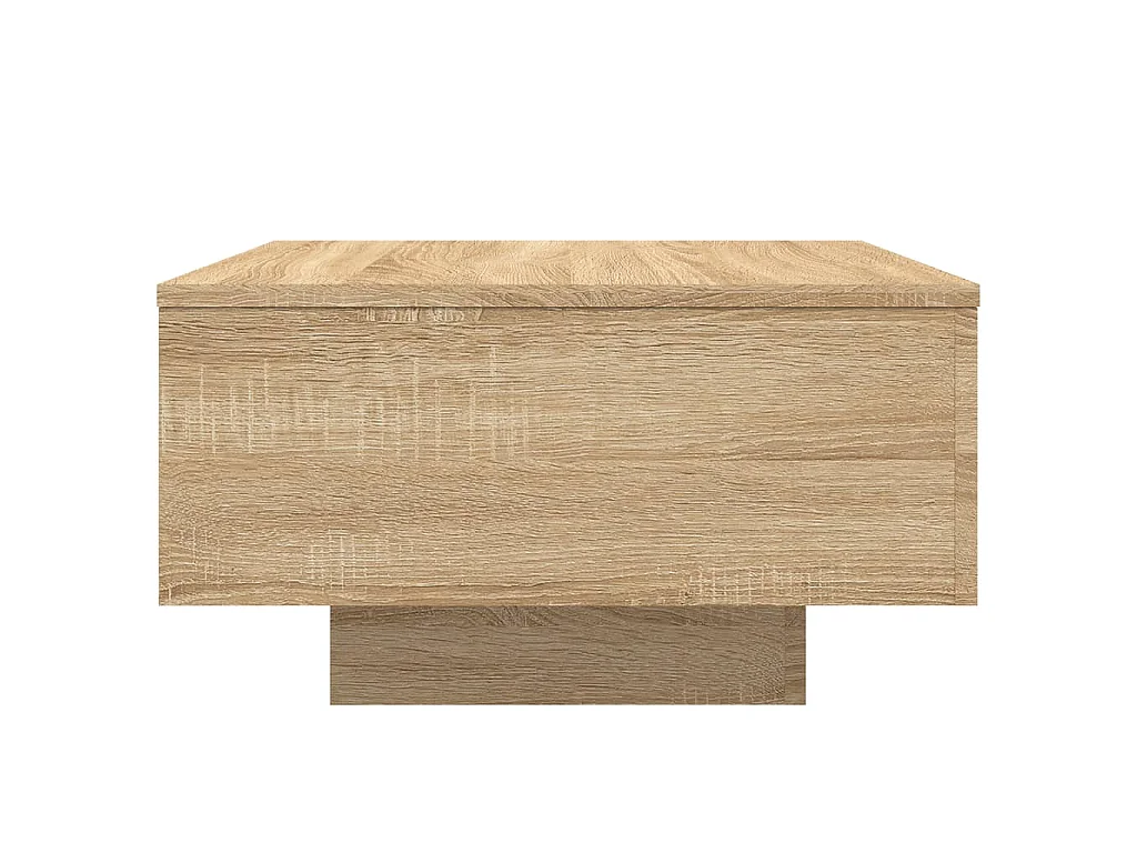 Salontafel met LED-verlichting 55x55x31 cm sonoma eikenkleurig