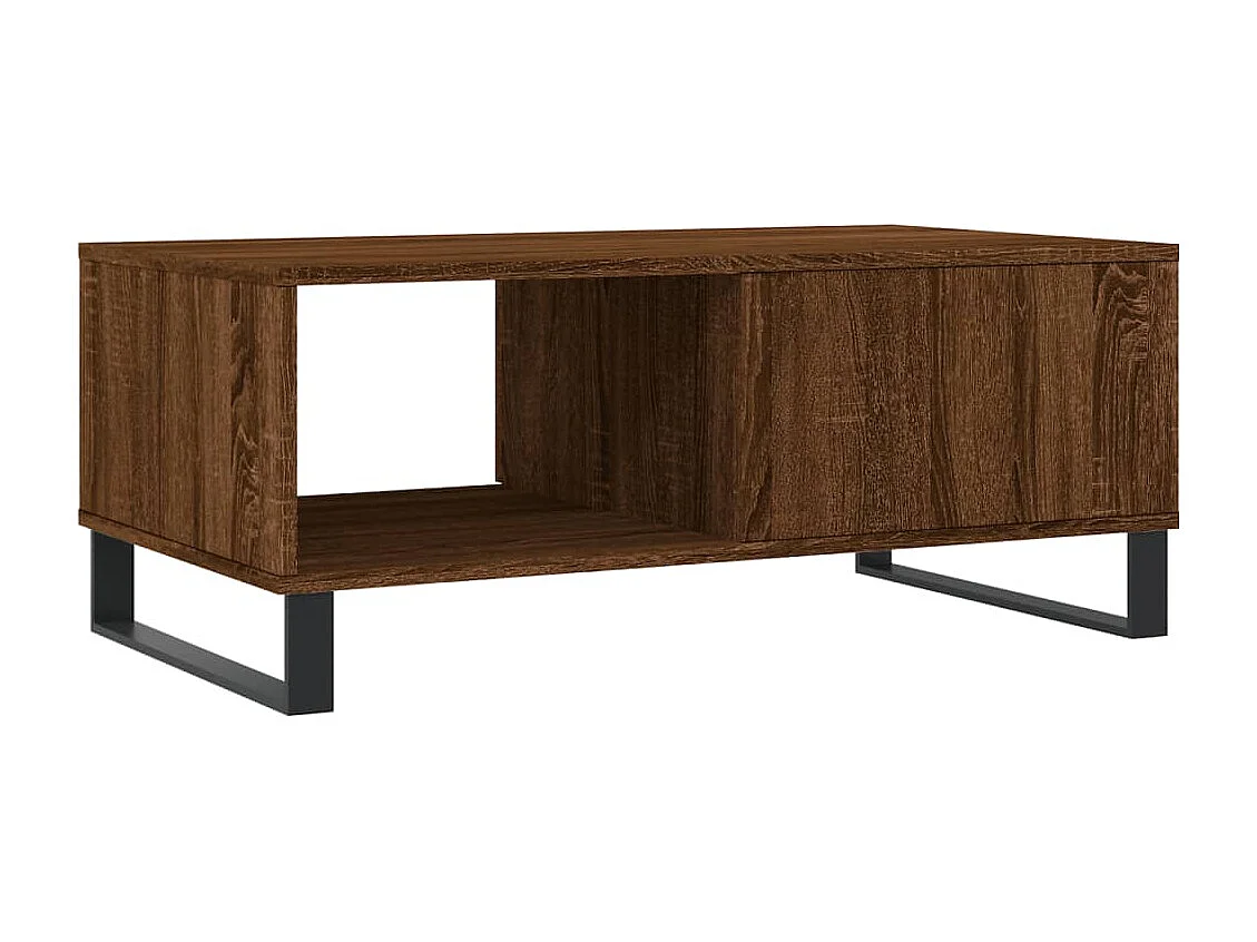 Couchtisch Braun Eichen-Optik 90x50x36,5 cm Holzwerkstoff