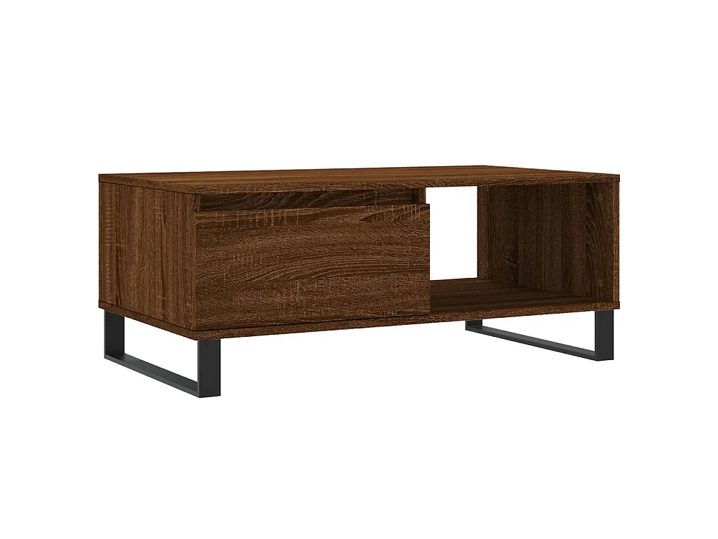Table basse Chêne marron 90x50x36,5 cm Bois d'ingénierie