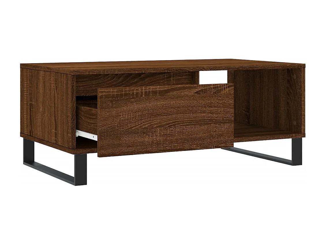 Table basse Chêne marron 90x50x36,5 cm Bois d'ingénierie