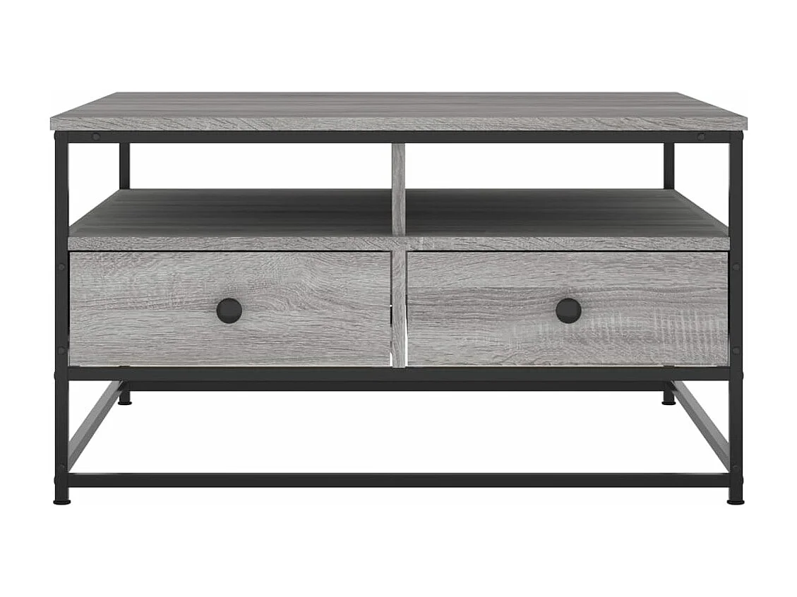 Mesa de centro 80x80x45 cm derivados de madeira cinzento sonoma