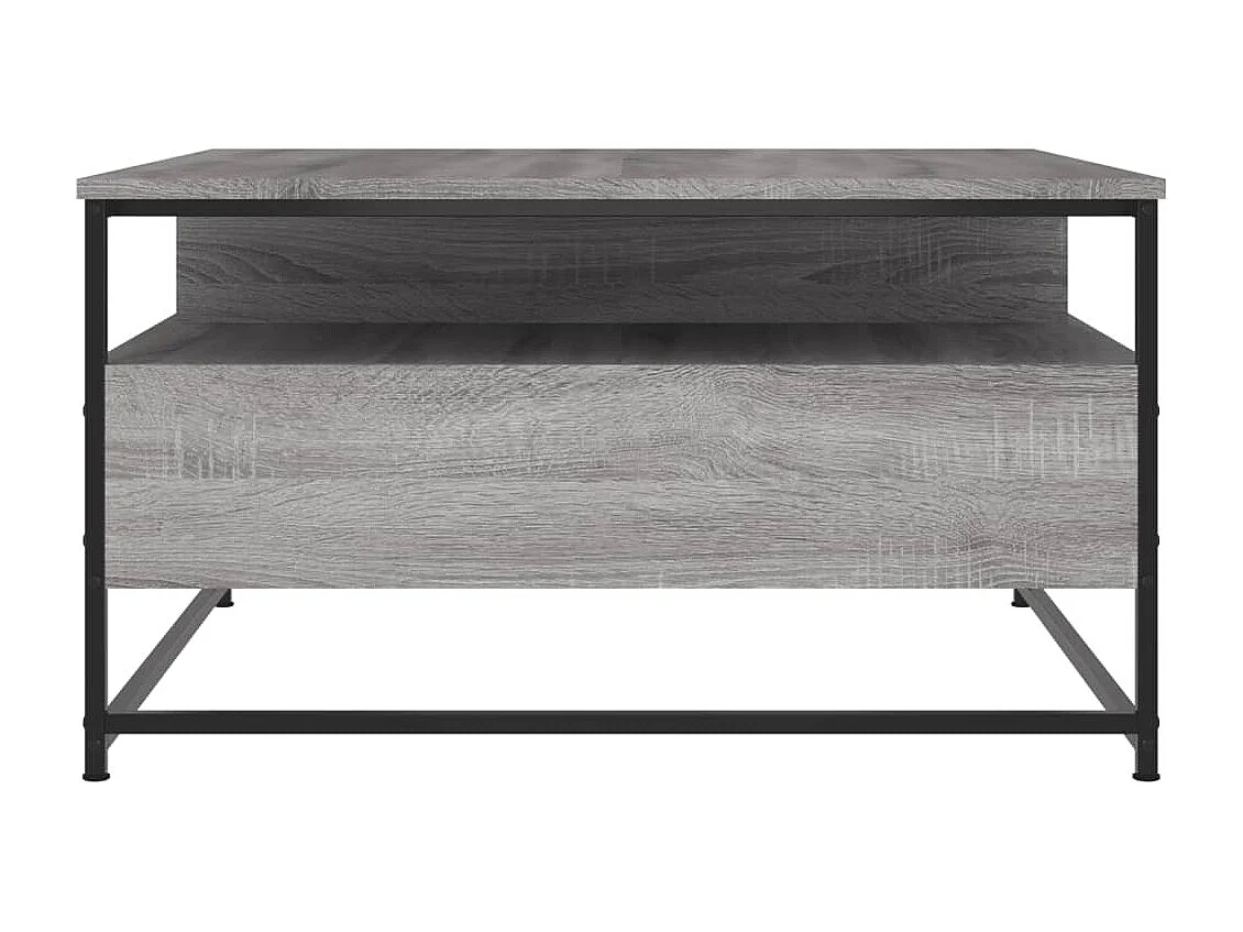 Mesa de centro 80x80x45 cm derivados de madeira cinzento sonoma