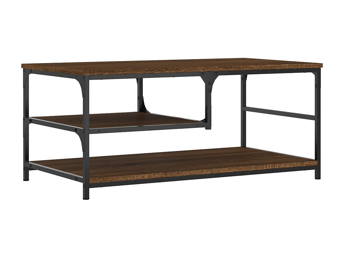 Table basse chêne marron 90x49x40 cm bois d'ingénierie