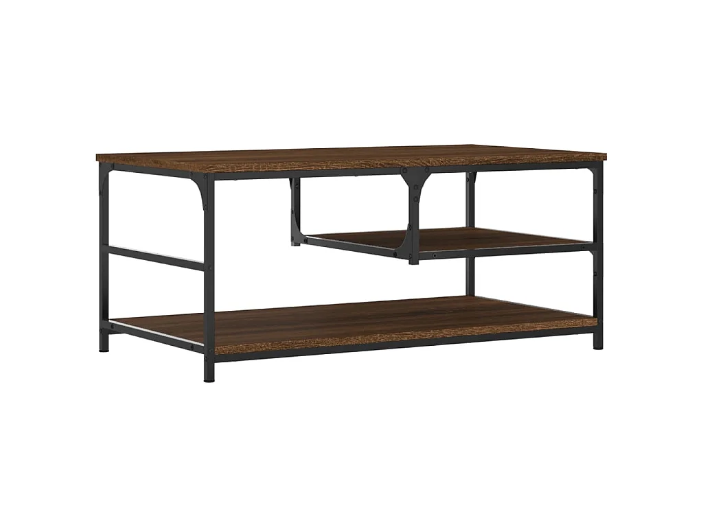 Table basse chêne marron 90x49x40 cm bois d'ingénierie