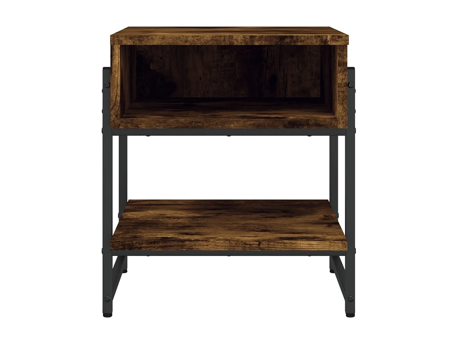 Table basse chêne fumé 40x40x45 cm bois d'ingénierie