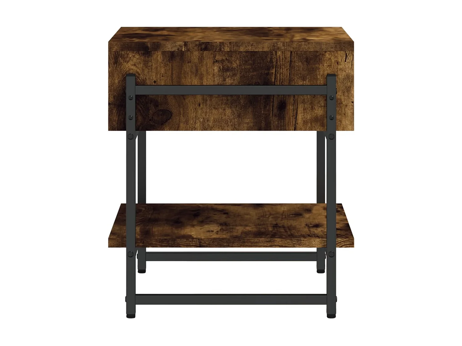 Table basse chêne fumé 40x40x45 cm bois d'ingénierie