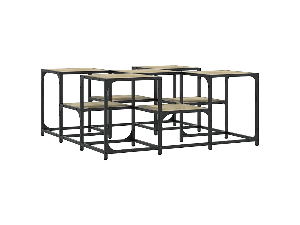 Table basse chêne sonoma 91x91x40 cm bois d'ingénierie