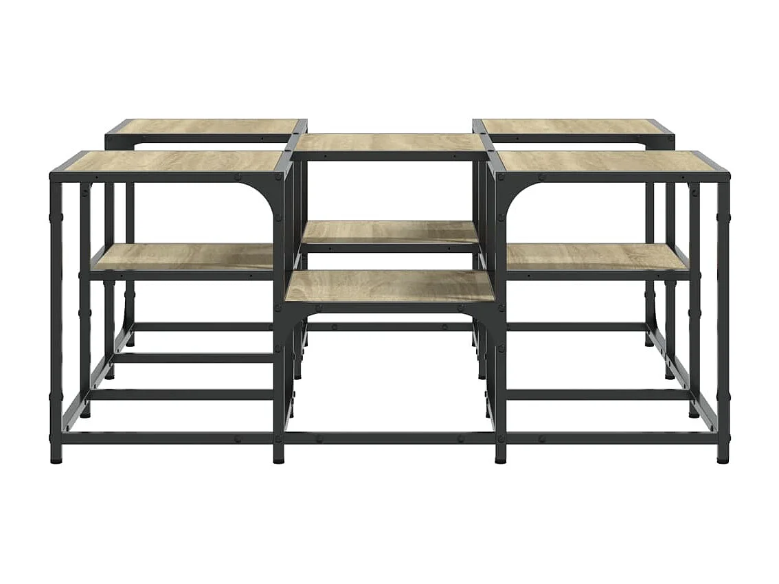Table basse chêne sonoma 91x91x40 cm bois d'ingénierie