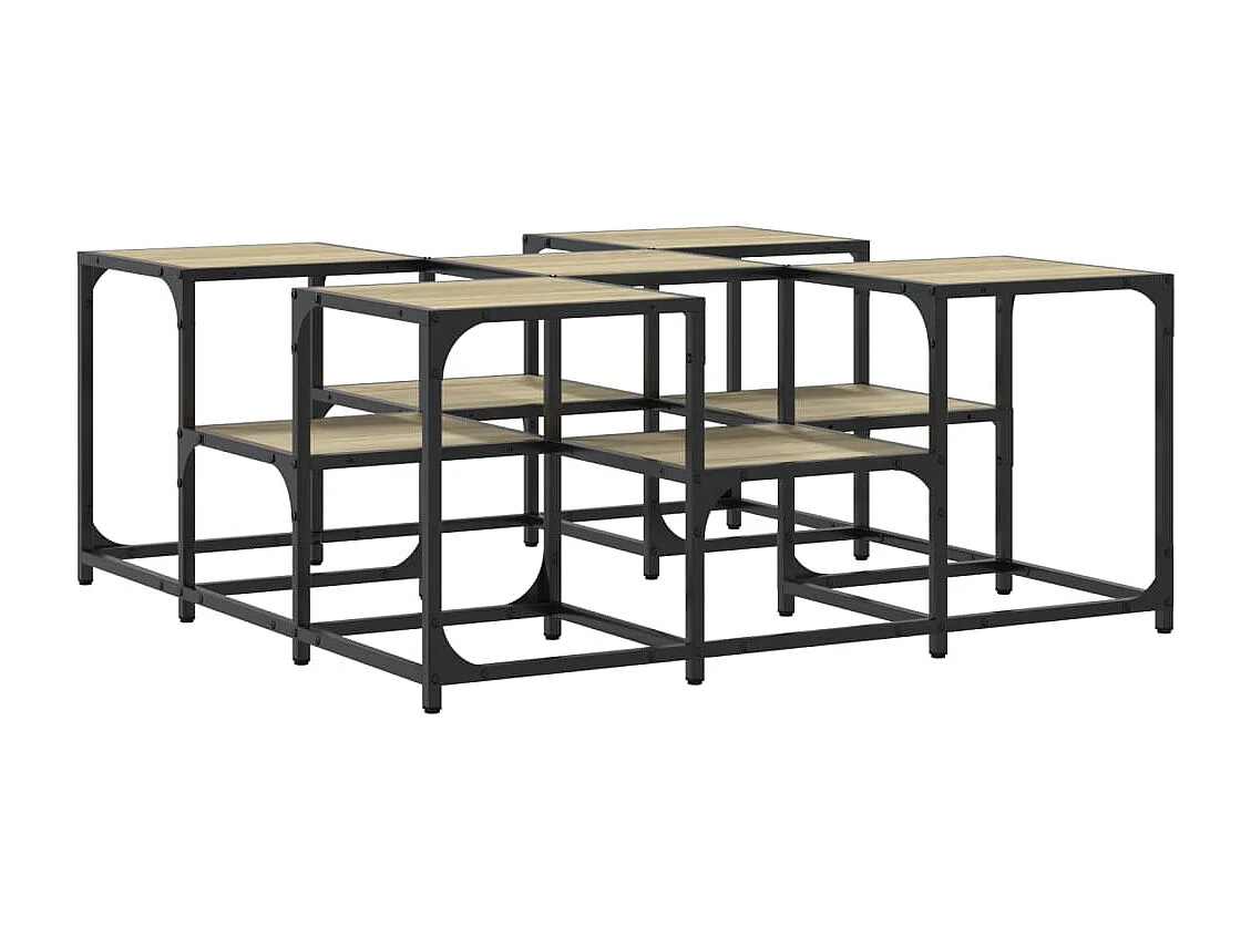 Table basse chêne sonoma 91x91x40 cm bois d'ingénierie