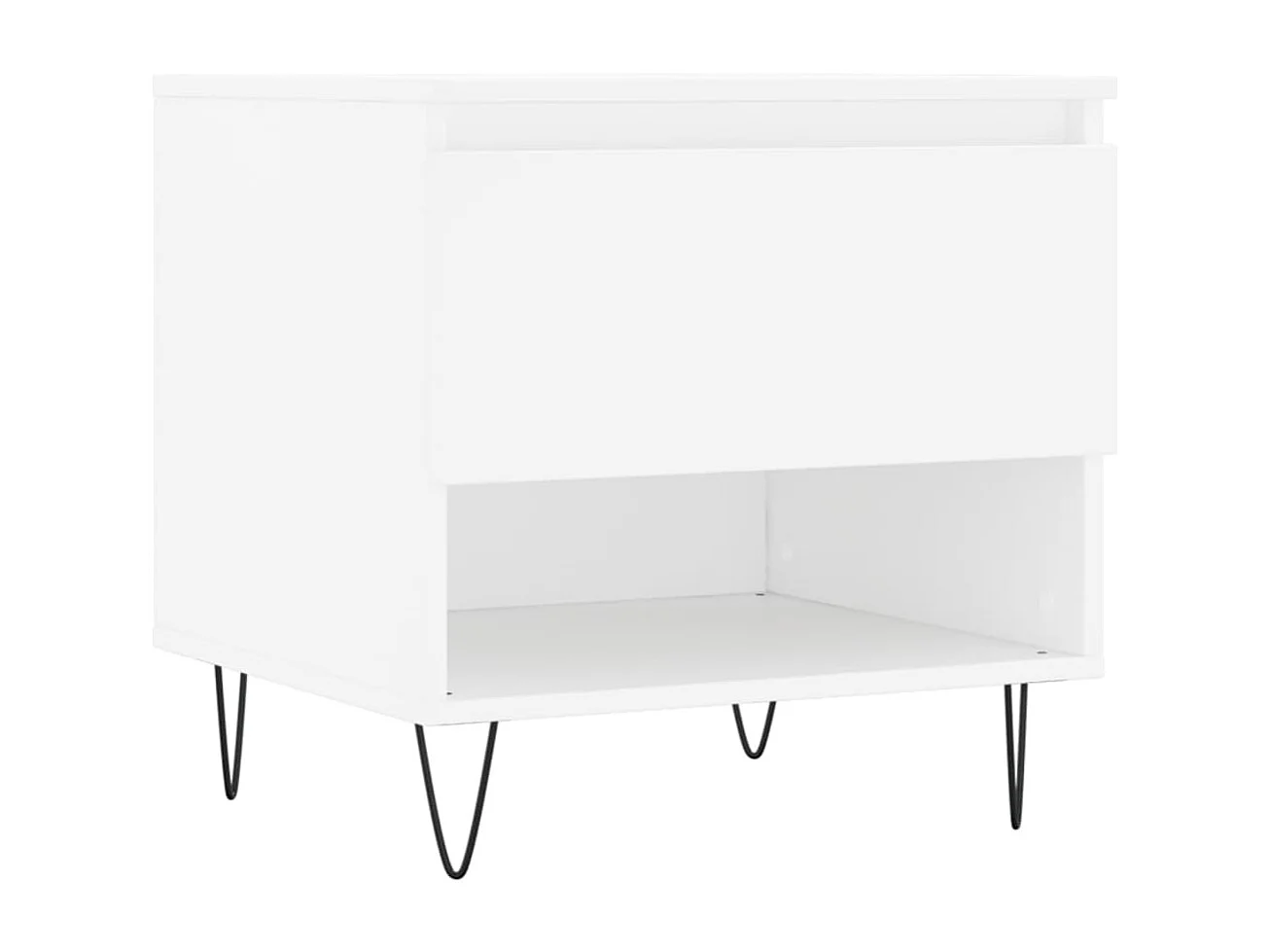 Tables basses 2 pcs blanc 50x46x50 cm bois d'ingénierie