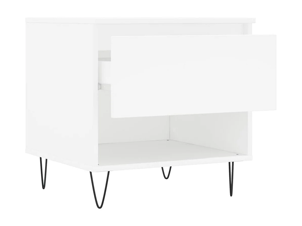 Tables basses 2 pcs blanc 50x46x50 cm bois d'ingénierie