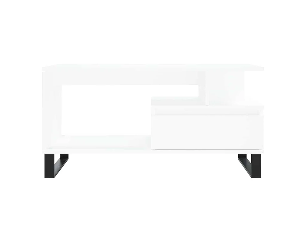 Couchtisch Weiß 90x49x45 cm Holzwerkstoff