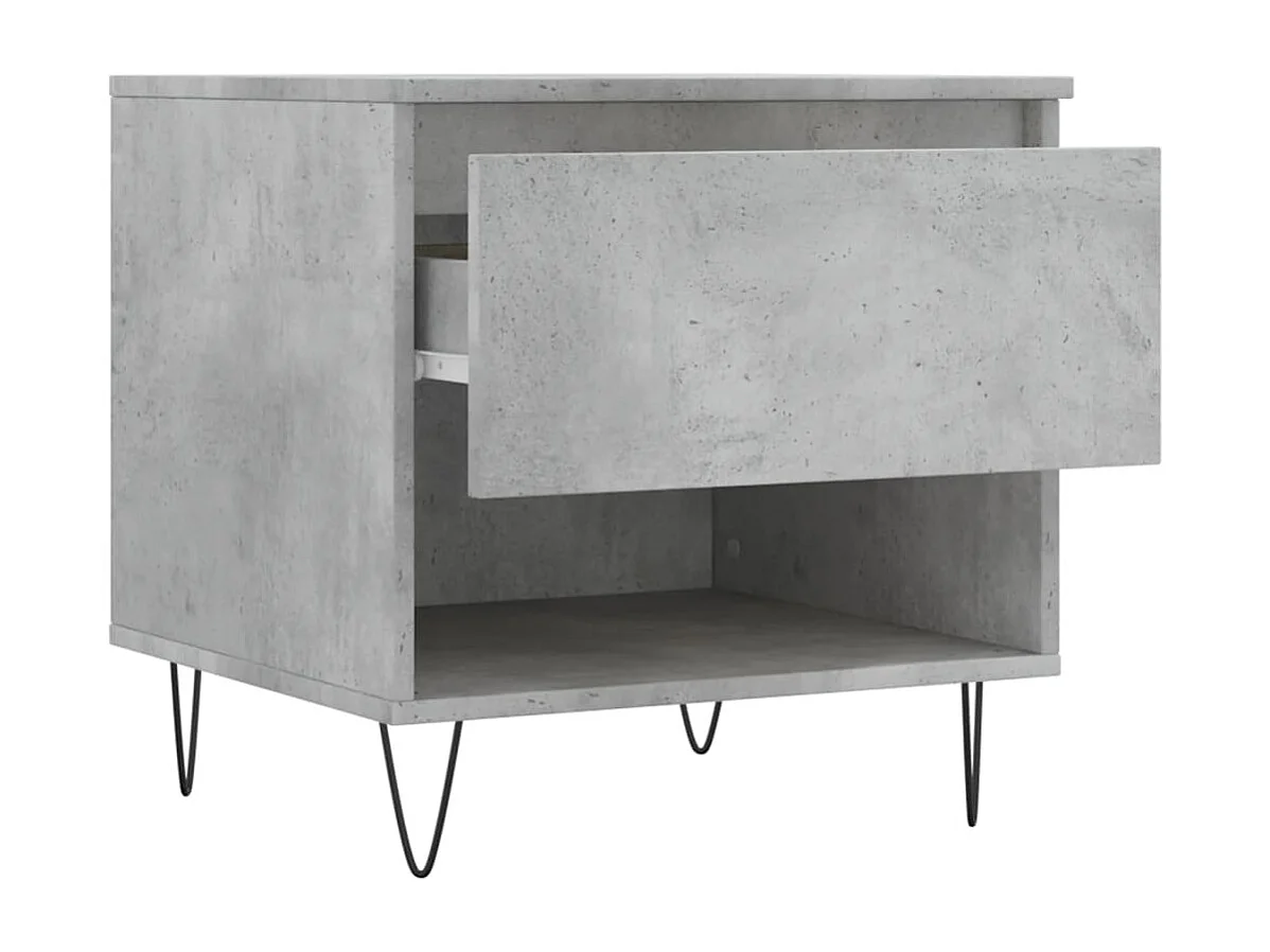 Mesa de centro madera de ingeniería gris hormigón 50x46x50 cm