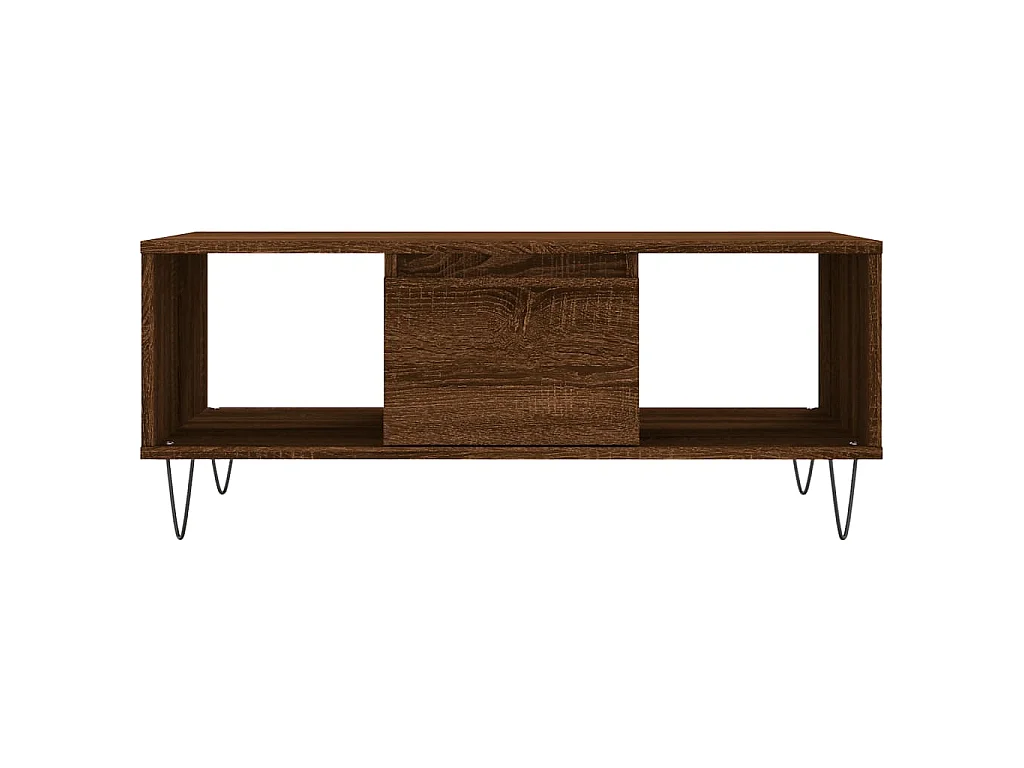 Table basse Chêne marron 90x50x36,5 cm Bois d'ingénierie