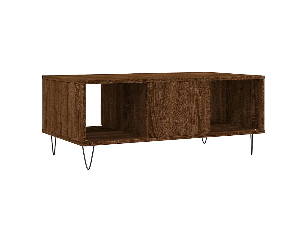 Table basse Chêne marron 90x50x36,5 cm Bois d'ingénierie