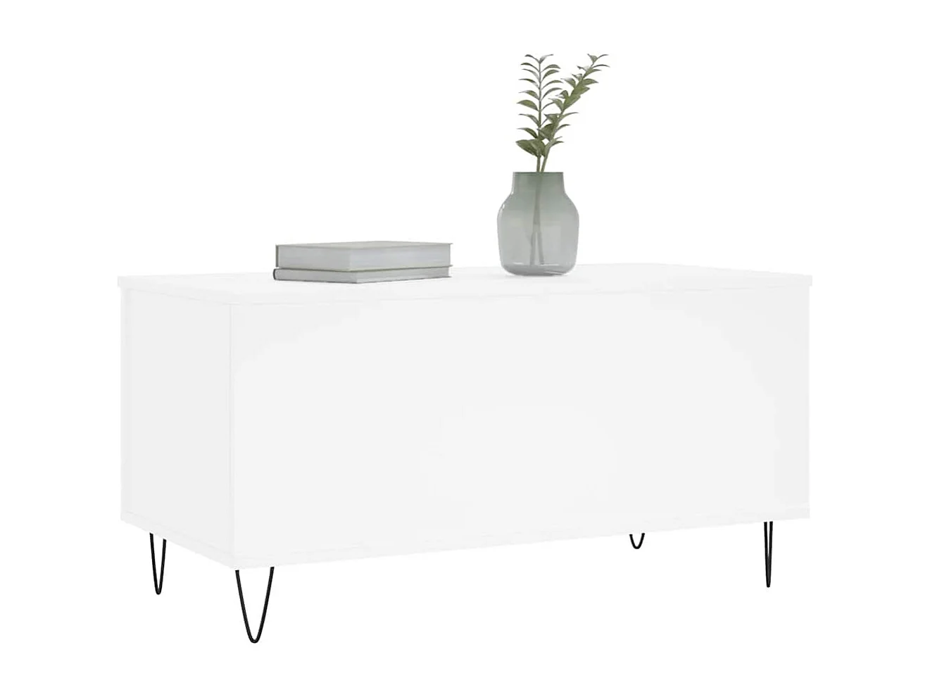 Salontafel 90x44,5x45 cm bewerkt hout wit