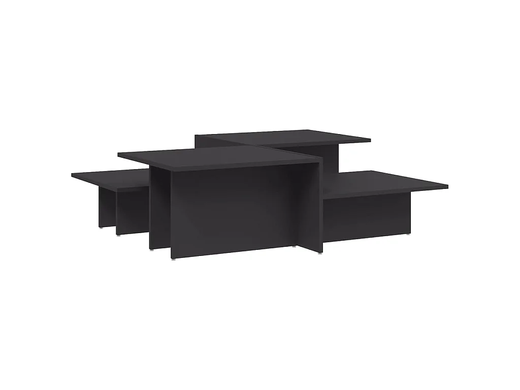 Tavolini da Salotto 2 pz Grigi in Legno Multistrato