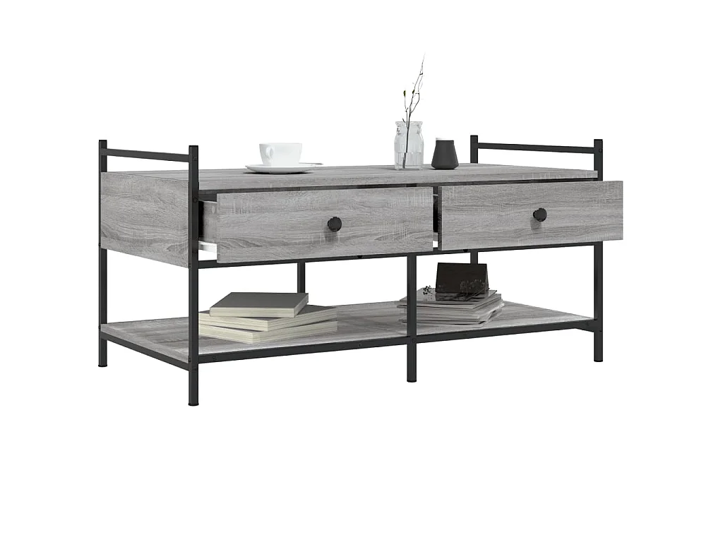 Couchtisch Grau Sonoma 99x50x50 cm Holzwerkstoff