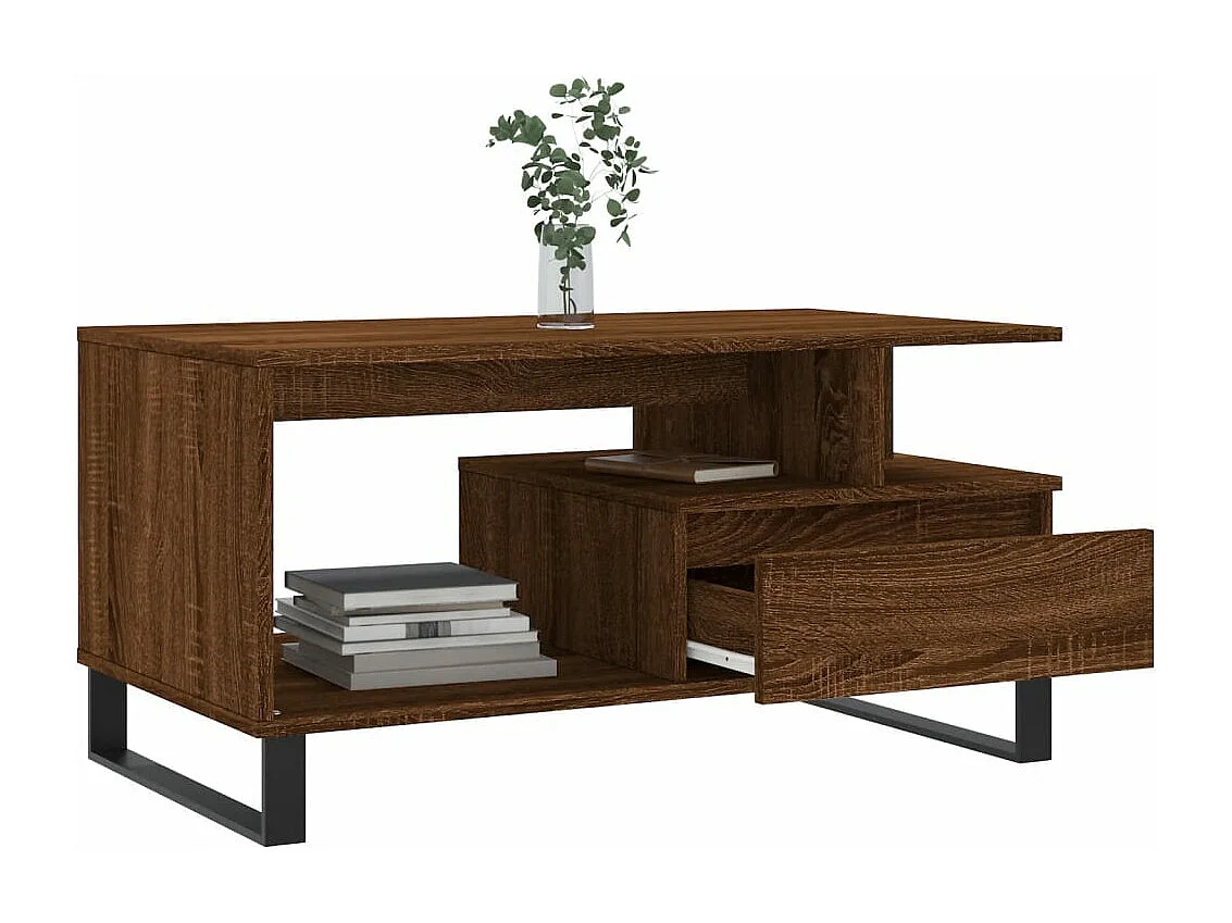 Couchtisch Braun Eichen-Optik 90x49x45 cm Holzwerkstoff