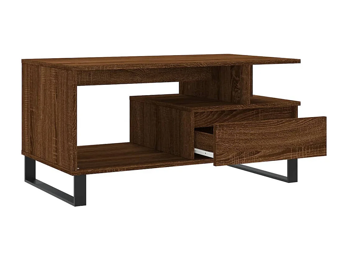 Couchtisch Braun Eichen-Optik 90x49x45 cm Holzwerkstoff