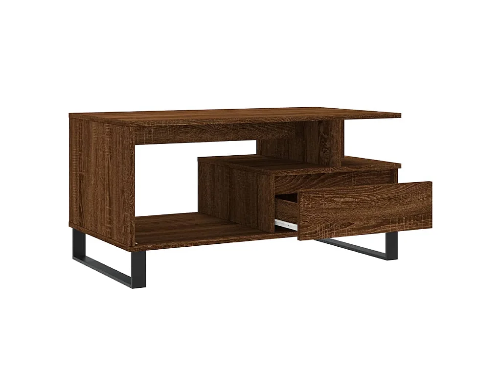 Couchtisch Braun Eichen-Optik 90x49x45 cm Holzwerkstoff