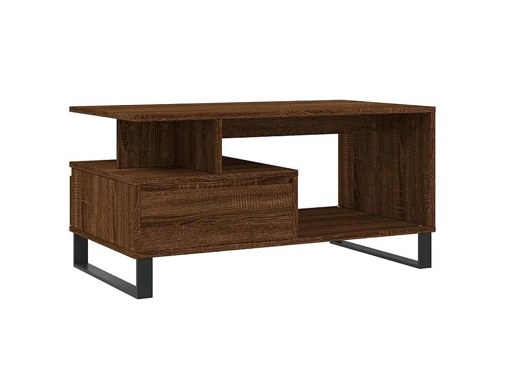 Couchtisch Braun Eichen-Optik 90x49x45 cm Holzwerkstoff