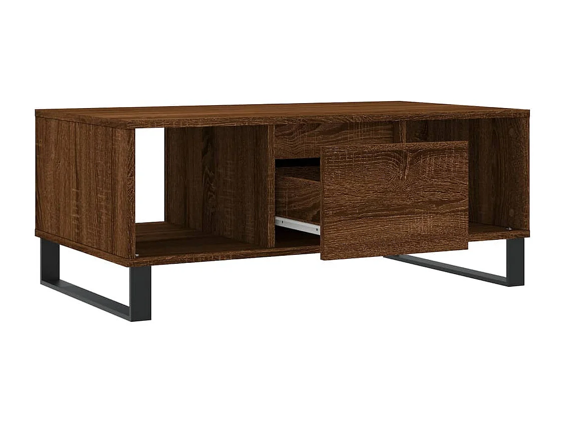 Couchtisch Braun Eichen-Optik 90x50x36,5 cm Holzwerkstoff