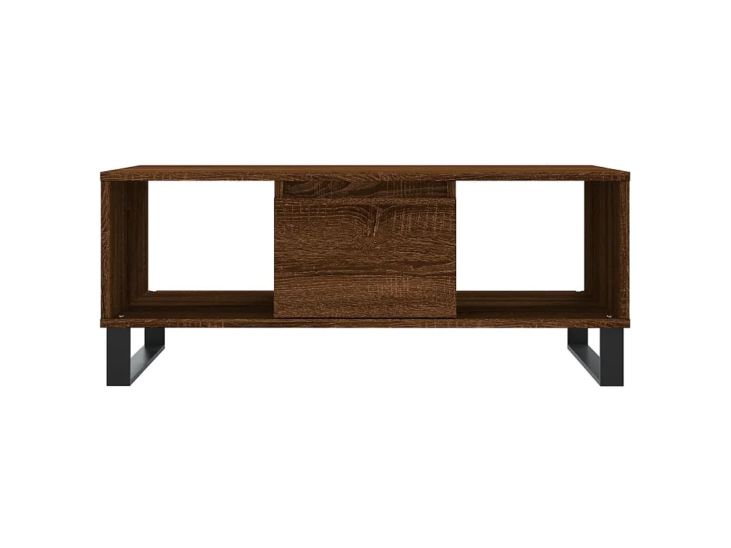 Couchtisch Braun Eichen-Optik 90x50x36,5 cm Holzwerkstoff