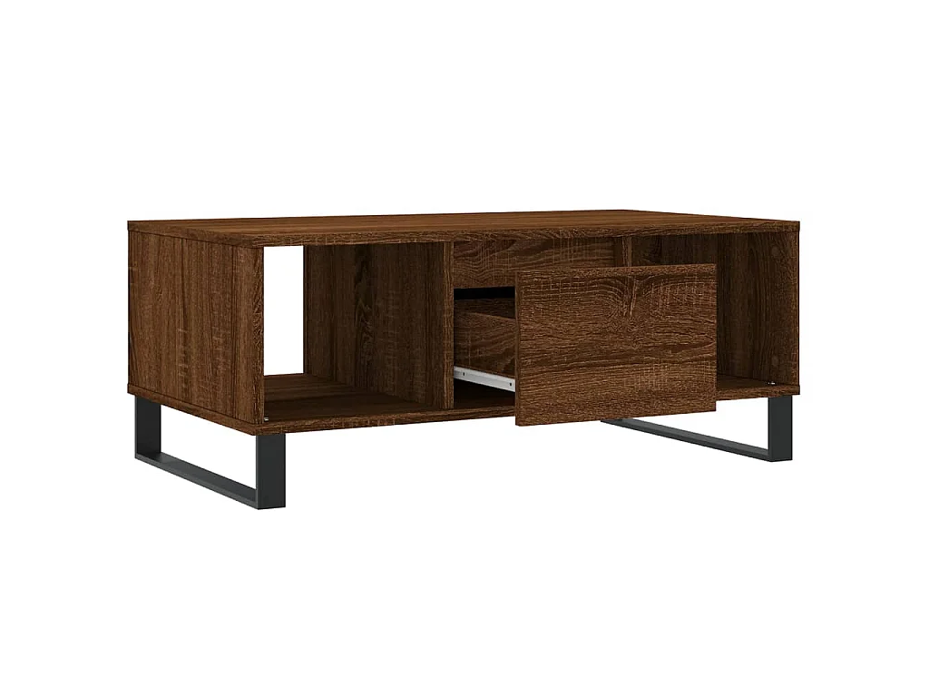 Couchtisch Braun Eichen-Optik 90x50x36,5 cm Holzwerkstoff