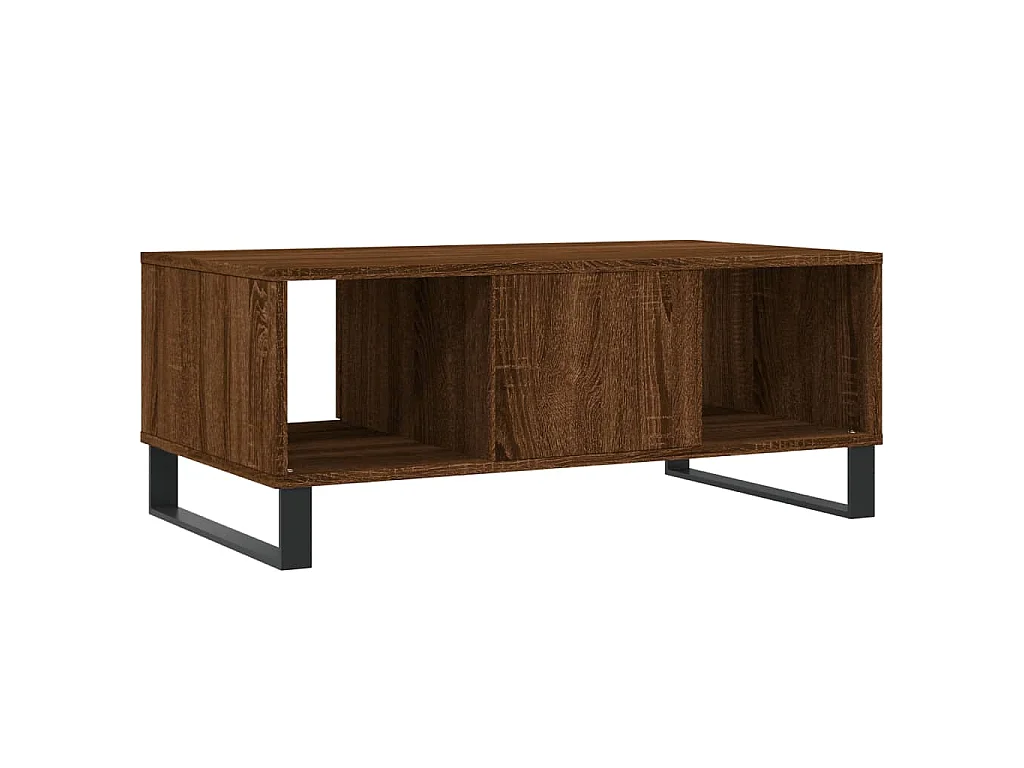 Couchtisch Braun Eichen-Optik 90x50x36,5 cm Holzwerkstoff